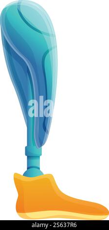 Bionisches Prothesensymbol. Cartoon des bionischen Prothesenvektorsymbols für Webdesign isoliert auf weißem Hintergrund. Bionische Prothesenfigur, Cartoon-Stil Stock Vektor