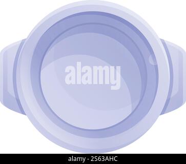 Symbol für Kunststoffschale. Cartoon des Plastikschüssel-Vektor-Symbols für Webdesign isoliert auf weißem Hintergrund. Plastikschale, Symbol im Cartoon-Stil Stock Vektor