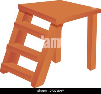 Symbol für die Bibliotheksleiter. Cartoon des Bibliotheksleiter-Vektorsymbols für Webdesign isoliert auf weißem Hintergrund. Bibliotheksleiter-Symbol, Cartoon-Stil Stock Vektor