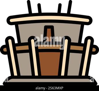 Symbol der Sportarena. Umreißen Sie Sport Arena Vektor-Symbol für Web-Design isoliert auf weißem Hintergrund. Sportarena-Ikone, Outline-STYLE Stock Vektor