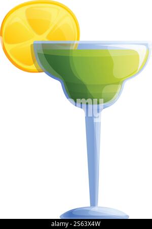 Tequila-Symbol. Cartoon des Tequila-Vektorsymbols für Webdesign isoliert auf weißem Hintergrund. Tequila-Ikone im Cartoon-Stil Stock Vektor