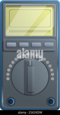 Symbol für Multimeter prüfen. Cartoon des Test-Multimeter-Vektorsymbols für Web-Design isoliert auf weißem Hintergrund. Test-Multimeter-Symbol, Cartoon-Stil Stock Vektor