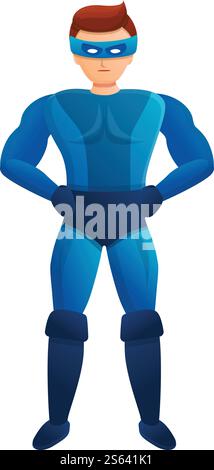 Karneval-Superheldensymbol. Cartoon von Karneval Superhelden Vektor-Symbol für Web-Design isoliert auf weißem Hintergrund. Karneval-Superhelden-Ikone, Cartoon-Stil Stock Vektor