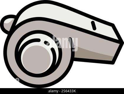 Pfeifensymbol. Symbol für Whistle-Vektor für Webdesign isoliert auf weißem Hintergrund. Pfeifensymbol, Umrissstil Stock Vektor
