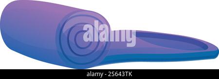 Lila Schlafsack-Symbol. Cartoon des lila Schlafsackvektorsymbols für Webdesign isoliert auf weißem Hintergrund. Lila Schlafsack-Symbol, Cartoon-Stil Stock Vektor