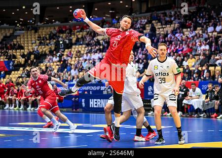 Herning, Dänemark. Januar 2025. Kamil Syprzak von der polnischen Nationalmannschaft während der IHF Männer - Handball-Weltmeisterschaft - Deutschland gegen Polen, Handballspiel in Herning, Dänemark, 15. Januar 2025 Credit: Independent Photo Agency/Alamy Live News Stockfoto