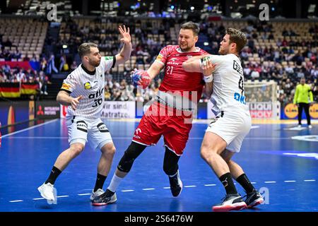 Herning, Dänemark. Januar 2025. Kamil Syprzak von der polnischen Nationalmannschaft während der IHF Männer - Handball-Weltmeisterschaft - Deutschland gegen Polen, Handballspiel in Herning, Dänemark, 15. Januar 2025 Credit: Independent Photo Agency/Alamy Live News Stockfoto