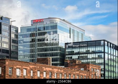 Morgan Stanley und Virgin Money Bürogebäude, Glasgow, Schottland, Großbritannien, Europa Stockfoto