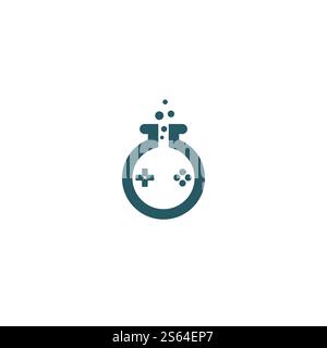 Design des Game Lab-Logos. Design-Konzept mit Spiellogo. Stock Vektor
