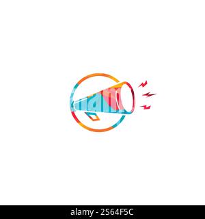 Megaphon-Vektor-Logo. Kreatives Symbol-Konzept für Marketingagenturen. Stock Vektor