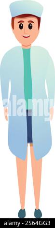 Symbol für weibliche Krankenschwester. Cartoon des weiblichen Krankenschwester-Vektor-Icons für Web-Design isoliert auf weißem Hintergrund. Weibliche Krankenschwester-Ikone, Cartoon-Stil Stock Vektor
