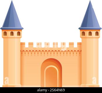 Türkische Schlossfigur. Cartoon des türkischen Schloss Vektor-Icons für Web-Design isoliert auf weißem Hintergrund. Türkisches Schloss, Zeichentrickstil Stock Vektor