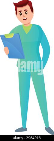 Symbol für die Krankenkarte. Cartoon von Krankenkarte Vektor-Symbol für Web-Design isoliert auf weißem Hintergrund. Krankenschwester-Patientenkarte Symbol, Cartoon-Stil Stock Vektor