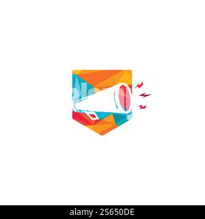 Megaphon-Vektor-Logo. Kreatives Symbol-Konzept für Marketingagenturen. Stock Vektor