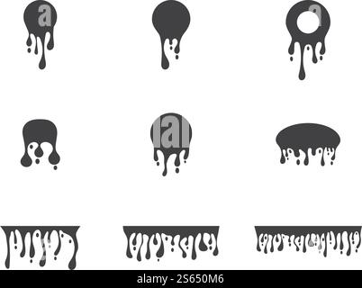 Tropfende Flüssigkeit Symbol Vektordesign Stock Vektor