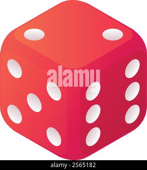 Symbol „Rollenwürfel“. Isometrisch des Rollenwürfelvektorsymbols für Webdesign isoliert auf weißem Hintergrund. Rollenwürfelsymbol, isometrischer Stil Stock Vektor