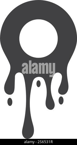 Tropfende Flüssigkeit Symbol Vektordesign Stock Vektor