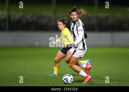 15. Januar 2025, Mirko Fersini Stadium, Formello (Rom), Italien; Coppa Italia Frauenfußballspiel; Lazio gegen Juventus; Sofia Kantore des FC Juventus Stockfoto