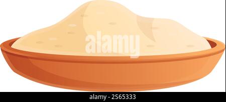 Symbol für Zuckerplatte. Cartoon des Zuckerplatte Vektor-Icons für Web-Design isoliert auf weißem Hintergrund. Zuckerteller-Symbol, Cartoon-Stil Stock Vektor