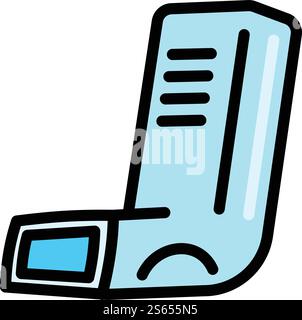 Symbol für Inhalator. Kontur-Inhalator-Vektor-Symbol für Web-Design isoliert auf weißem Hintergrund. Inhalator Symbol, Umrissstil Stock Vektor
