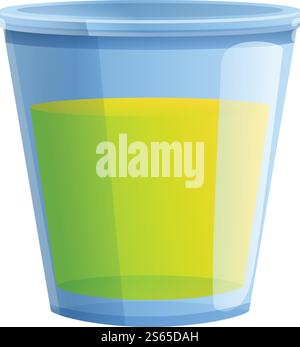 Tequila-Glas-Symbol. Cartoon des Tequila-Glasvektorsymbols für Webdesign isoliert auf weißem Hintergrund. Tequila-Glas-Ikone im Cartoon-Stil Stock Vektor