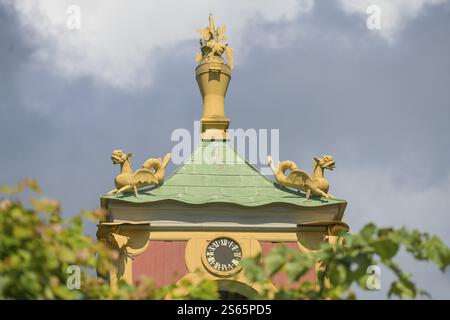 Dach des Speisesaals, Speisesaal Anbau am chinesischen Pavillon Kina Slott, Drottningholm Palace, Gemeinde Ekeroe, Provinz Stockholms laen, S Stockfoto