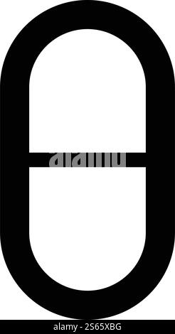 Theta griechisches kleines Symbol Kleinbuchstabe Schriftart Symbol Schwarzer Farbvektor Illustration flacher Stil einfaches Bild. Theta griechisches kleines Symbol Kleinbuchstabe Schriftart Symbol Schwarzer Farbvektor Illustration flaches Bild Stock Vektor