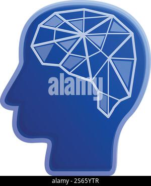 KI-Intelligenz-Symbol. Cartoon des Ai Intelligence Vektor-Icons für Web-Design isoliert auf weißem Hintergrund. KI-Intelligenz-Ikone, Cartoon-Stil Stock Vektor