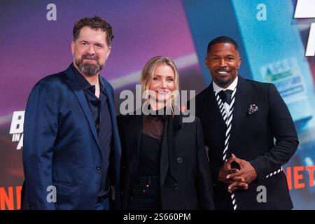 Premiere - Back in Action Seth Gordon, Cameron Diaz und Jamie Foxx bei der Weltpremiere zur Netflix Produktion Back in Action im Zoo Palast am 15.01.2025 in Berlin. *** Premiere Back in Action Seth Gordon, Cameron Diaz und Jamie Foxx bei der Uraufführung der Netflix-Produktion Back in Action im Zoo Palast am 15 01 2025 in Berlin Copyright: XEventpressxKochanx Stockfoto