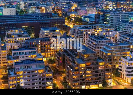 Nächtliches Stadtbild in Amsterdam, Niederlande Stockfoto