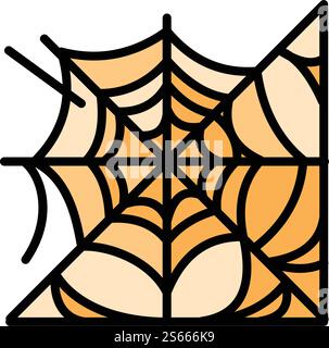Spider Web-Symbol. Konturspinnennetz-Vektorsymbol für Webdesign isoliert auf weißem Hintergrund. Spinnennetz-Symbol, Outline-Stil Stock Vektor