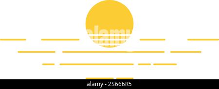 Vektorvorlage für Sun Illustration Logo Stock Vektor