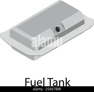 Kraftstofftank-Symbol. Isometrisch des Kraftstofftank-Vektorsymbols für Webdesign isoliert auf weißem Hintergrund. Kraftstofftank-Symbol, isometrischer Stil Stock Vektor