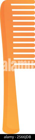 Klassischer Kammaufsatz. Cartoon des klassischen Haarkammvektorsymbols für Webdesign isoliert auf weißem Hintergrund. Klassischer Haarkamm, Zeichentrickstil Stock Vektor