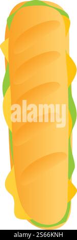 Sandwich-Symbol. Cartoon des Sandwich-Vektor-Symbols für Webdesign isoliert auf weißem Hintergrund. Sandwich-Ikone im Cartoon-Stil Stock Vektor