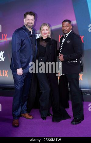 Seth Gordon, Cameron Diaz und Jamie Foxx beim Screening des Netflix Films Back in Action im Zoo Palast. Berlin, 15.01.2025 *** Seth Gordon, Cameron Diaz und Jamie Foxx bei der Vorstellung des Netflix-Films Back in Action im Zoo Palast Berlin, 15 01 2025 Foto:XT.xBartillax/xFuturexImagex action 5117 Stockfoto