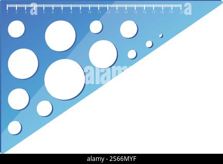 Symbol für Lineal für geometrischen Winkel. Zeichentrick des geometrischen Winkellinalvektorsymbols für Webdesign isoliert auf weißem Hintergrund. Symbol für geometrisches Winkellineal, Zeichentrickstil Stock Vektor