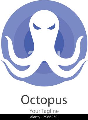 Octopus Logo Ilustration Vektor-Vorlage Stock Vektor
