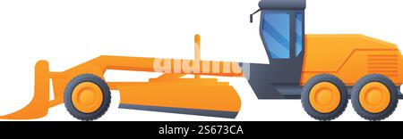 Symbol für Schwergrader. Cartoon des Schwergrader Maschine Vektor-Symbol für Web-Design isoliert auf weißem Hintergrund. Heavy Grader Maschine Symbol, Cartoon Stil Stock Vektor