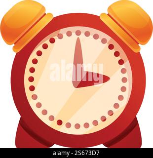 Symbol für Hotelwecker. Cartoon des Hotel Wecker Vektor-Icons für Web-Design isoliert auf weißem Hintergrund. Hotel-Wecker-Symbol, Cartoon-Stil Stock Vektor