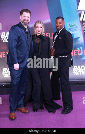 15.01.2025 Regisseur Seth Gordon, Cameron Diaz, Jamie Foxx, auf dem Roten Teppich zur Premiere von Back in Action, Zoo Palast, Berlin, Berlin, Deutschland *** 15 01 2025 Regisseur Seth Gordon, Cameron Diaz, Jamie Foxx, auf dem roten Teppich zur Premiere von Back in Action, Zoo Palast, Berlin, Deutschland Stockfoto