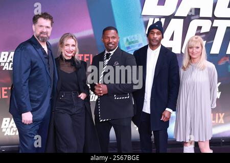 15.01.2025 Regisseur Seth Gordon, Cameron Diaz, Jamie Foxx, auf dem Roten Teppich zur Premiere von Back in Action, Zoo Palast, Berlin, Berlin, Deutschland *** 15 01 2025 Regisseur Seth Gordon, Cameron Diaz, Jamie Foxx, auf dem roten Teppich zur Premiere von Back in Action, Zoo Palast, Berlin, Deutschland Stockfoto