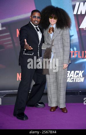 Jamie Foxx mit Tochter Annalise Bishop beim Screening des Netflix Films Back in Action im Zoo Palast. Berlin, 15.01.2025 *** Jamie Foxx mit Tochter Annalise Bishop bei der Vorführung des Netflix-Films Back in Action im Zoo Palast Berlin, 15 01 2025 Foto:Xn.xKubelkax/xFuturexImagex Back 5211 Stockfoto