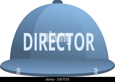 Bühnenregisseur-Kappe-Symbol. Cartoon des Regisseurs Kappe Vektor-Symbol für Web-Design isoliert auf weißem Hintergrund. Bühnenregisseur-Kappe-Ikone, Cartoon-Stil Stock Vektor