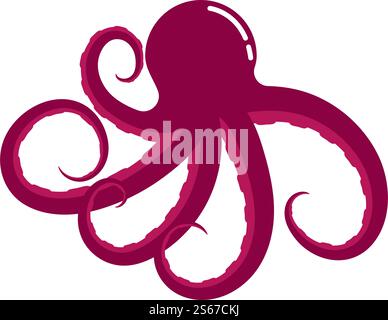 Octopus Logo Ilustration Vektor-Vorlage Stock Vektor