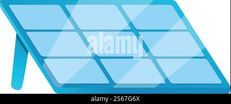 Symbol für Sonnenkollektor. Cartoon des Solarpanel-Vektor-Icons für Webdesign isoliert auf weißem Hintergrund. Symbol des Solarmoduls, Cartoon-Stil Stock Vektor