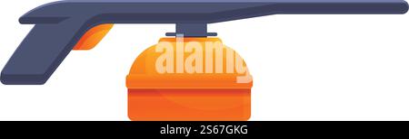 Symbol Luftkompressor lackieren. Zeichentrick des Lack Air Compressor Vektorsymbols für Webdesign isoliert auf weißem Hintergrund. Lackieren Sie das Symbol des Luftkompressors im Cartoon-Stil Stock Vektor