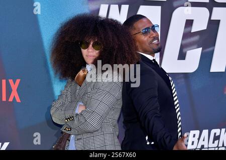 Jamie Foxx mit Tochter Annalise Bishop beim Screening des Netflix Films Back in Action im Zoo Palast. Berlin, 15.01.2025 *** Jamie Foxx mit Tochter Annalise Bishop bei der Vorführung des Netflix-Films Back in Action im Zoo Palast Berlin, 15 01 2025 Foto:XM.xBehrensx/xFuturexImagex Back 5309 Stockfoto