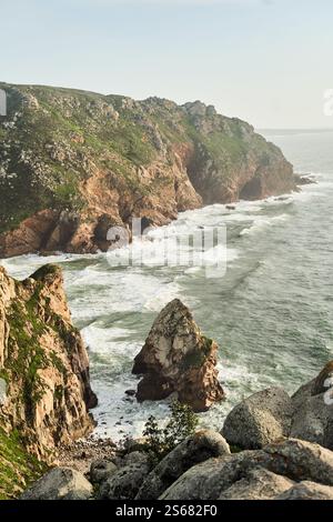 Landschaftsblick auf Cabo da Roca in Portugal. Westlichster Teil Europas Stockfoto