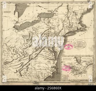 Partie des états-Unis de l'Amérique septentrionale. 1780 Stockfoto